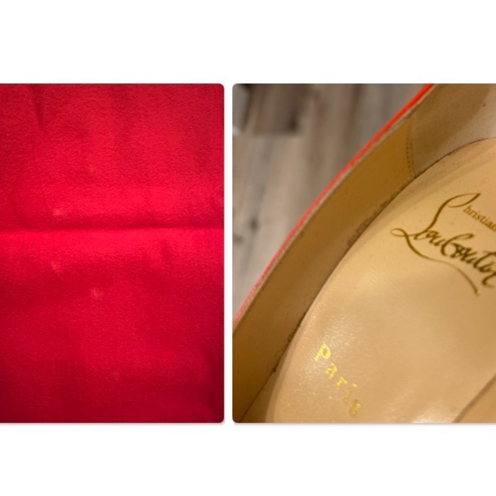 EUC [Christian Louboutin] Degraspike Red Stiletto Heels Pumps Women’s 37 / US 7 - Picture 14 of 16